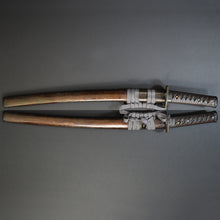Load image into Gallery viewer, Authentic JAPANESE SAMURAI KATANA SWORD WAKIZASHI TANEMITSU 胤光 w/NBTHK KICHO PAPER w/KOSHIRAE ANTIQUE