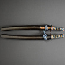 Load image into Gallery viewer, Authentic JAPANESE SAMURAI KATANA SWORD WAKIZASHI SUE SEKI 末関 w/NTHK CERTIFICATE w/KOSHIRAE ANTIQUE