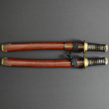 Load image into Gallery viewer, Authentic JAPANESE SAMURAI KATANA SWORD WAKIZASHI TOSHINAGA 壽長 signed w/NBTHK KICHO PAPER w/KOSHIRAE ANTIQUE