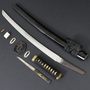 Authentic JAPANESE SAMURAI KATANA SWORD WAKIZASHI KUNIYASU 國康 signed w/NBTHK KICHO PAPER w/KOSHIRAE ANTIQUE