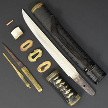 Load image into Gallery viewer, Authentic JAPANESE SAMURAI KATANA SWORD TANTO JYUMYO 寿命 w/NBTHK KICHO PAPER ANTIQU