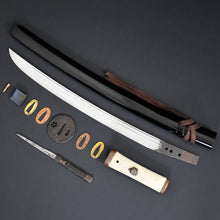 Load image into Gallery viewer, Authentic JAPANESE SAMURAI KATANA SWORD WAKIZASHI KANESADA 兼定 w/NTHK CERTIFICATE ANTIQUE