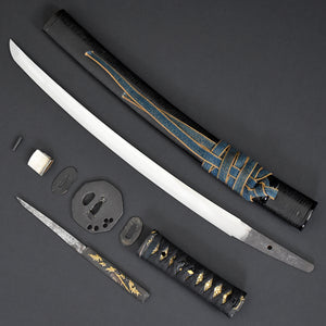 Authentic JAPANESE SAMURAI KATANA SWORD WAKIZASHI JYUMYOU 寿命 signed w/NBTHK HOZON PAPER ANTIQUE