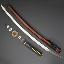 Load image into Gallery viewer, Authentic NIHONTO JAPANESE SAMURAI LONG SWORD KATANA KATSUIE 勝家 w/NBTHK HOZON PAPER w/KOSHIRAE ANTIQUE 72.1cm