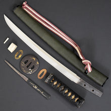 Load image into Gallery viewer, Authentic JAPANESE SAMURAI KATANA SWORD WAKIZASHI KANEOTO 兼音 signed w/NBTHK HOZON PAPER ANTIQUE