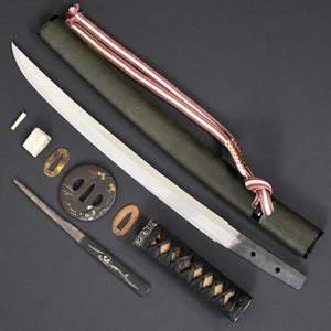 Authentic JAPANESE SAMURAI KATANA SWORD WAKIZASHI KANEOTO 兼音 signed w/NBTHK HOZON PAPER ANTIQUE