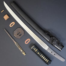 Load image into Gallery viewer, Authentic JAPANESE SAMURAI KATANA SWORD WAKIZASHI IEYASU 家安 signed w/NBTHK TOKUBETSU KICHO PAPER w/KOSHIRAE ANTIQUE