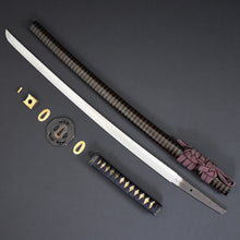 Load image into Gallery viewer, Authentic NIHONTO JAPANESE SAMURAI LONG SWORD KATANA YOSHIKUNI 吉國 signed w/NBTHK HOZON PAPER w/KOSHIRAE ANTIQUE