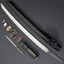 Load image into Gallery viewer, Authentic JAPANESE SAMURAI KATANA SWORD WAKIZASHI KANETSUNE 兼常 signed w/NBTHK KICHO PAPER w/KOSHIRAE ANTIQUE