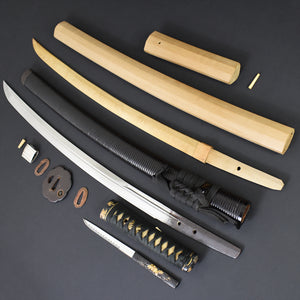 Authentic JAPANESE SAMURAI KATANA SWORD WAKIZASHI UTSU(UDA) 宇津(宇多) w/NBTHK KICHO PAPER w/KOSHIRAE and SHIRASAYA ANTIQUE