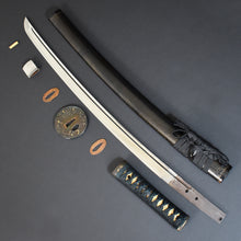 Load image into Gallery viewer, Authentic JAPANESE SAMURAI KATANA SWORD WAKIZASHI YOSHIHIRO 吉広 w/NBTHK HOZON PAPER w/KOSHIRAE ANTIQUE