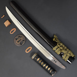 Authentic JAPANESE SAMURAI KATANA SWORD WAKIZASHI KANEFUSA 兼房 w/NTHK CERTIFICATE w/KOSHIRAE ANTIQUE