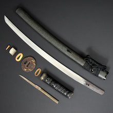 Load image into Gallery viewer, Authentic JAPANESE SAMURAI KATANA SWORD WAKIZASHI FUSAMUNE 総宗 w/NBTHK TOKUBETSU KICHO PAPER w/KOSHIRAE ANTIQUE HITATSURA YAKI 皆焼
