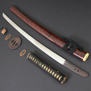 Authentic JAPANESE SAMURAI KATANA SWORD WAKIZASHI SUE UDA 末宇多 w/NBTHK KICHO PAPER w/KOSHIRAE ANTIQUE