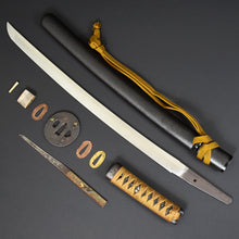 Load image into Gallery viewer, Authentic JAPANESE SAMURAI KATANA SWORD WAKIZASHI JYUMYO 寿命 signed w/NBTHK TOKUBETSU KICHO PAPER x2 w/KOSHIRAE ANTIQUE