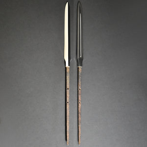 Authentic JAPANESE SAMURAI KATANA SWORD SPEAR YARI KANETSUGU 包次 signed w/NBTHK HOZON PAPER ANTIQUE