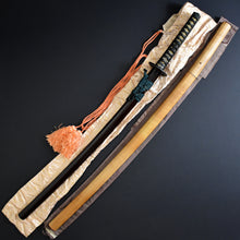 Load image into Gallery viewer, Authentic NIHONTO JAPANESE SAMURAI LONG SWORD KATANA KANETSUNE 兼常 w/NBTHK KICHO PAPER w/KOSHIRAE and SHIRASAYA ANTIQUE 72.4cm