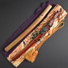 Load image into Gallery viewer, Authentic NIHONTO JAPANESE SAMURAI SWORD WAKIZASHI KANETOYO 兼豊 signed w/NTHK CERTIFICATE w/KOSHIRAE and SHIRASAYA ANTIQUE