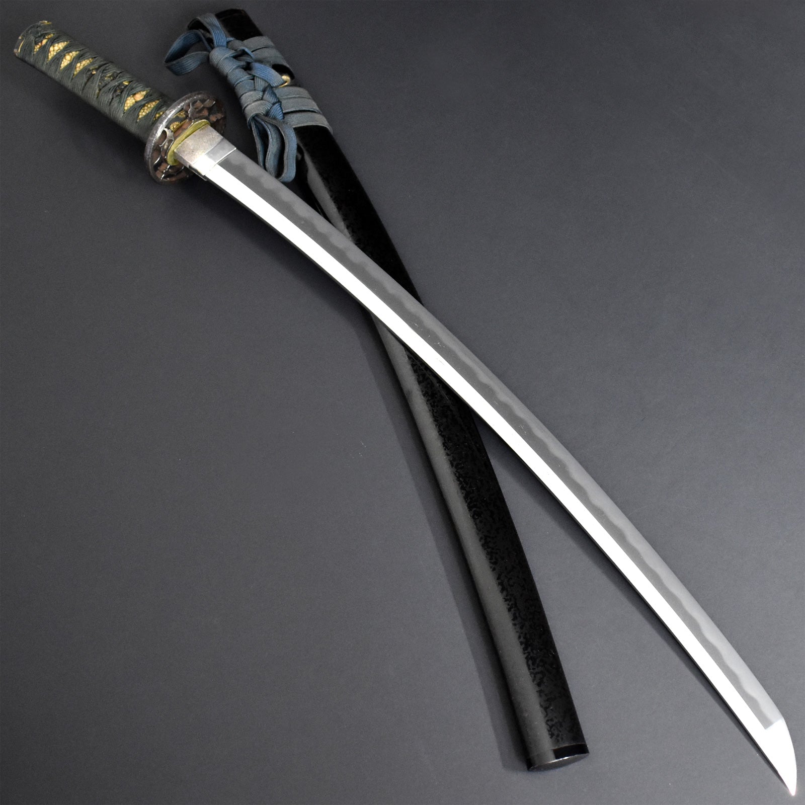 REAL Wakizashi Sword Heiyue Damascus Folded Black 黑月 | Samurai Swords