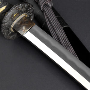 Authentic JAPANESE SAMURAI KATANA SWORD LONG WAKIZASHI MONJYU 文珠 w/NBTHK HOZON PAPER w/KOSHIRAE and SHIRASAYA ANTIQUE 59.2cm