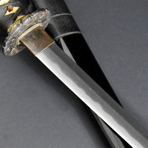 Authentic JAPANESE SAMURAI KATANA SWORD LONG WAKIZASHI MONJYU 文珠 w/NBTHK HOZON PAPER w/KOSHIRAE and SHIRASAYA ANTIQUE 59.2cm