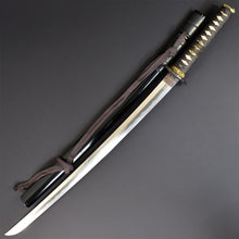 Load image into Gallery viewer, Authentic JAPANESE SAMURAI KATANA SWORD LONG WAKIZASHI MONJYU 文珠 w/NBTHK HOZON PAPER w/KOSHIRAE and SHIRASAYA ANTIQUE 59.2cm