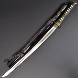 Authentic JAPANESE SAMURAI KATANA SWORD LONG WAKIZASHI MONJYU 文珠 w/NBTHK HOZON PAPER w/KOSHIRAE and SHIRASAYA ANTIQUE 59.2cm