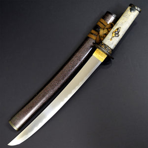 Authentic JAPANESE SAMURAI KATANA SWORD WAKIZASHI HIDENOBU 秀信 signed w/NBTHK HOZON PAPER ANTIQUE