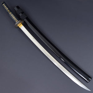 Authentic NIHONTO JAPANESE SAMURAI LONG SWORD KATANA AKIHIRO 秋広 signed w/NTHK CERTIFICATE w/KOSHIRAE HITATSURA BLADE ANTIQUE