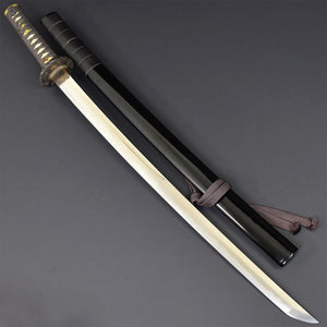 Authentic JAPANESE SAMURAI KATANA SWORD LONG WAKIZASHI MONJYU 文珠 w/NBTHK HOZON PAPER w/KOSHIRAE and SHIRASAYA ANTIQUE 59.2cm