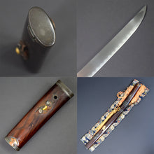 Load image into Gallery viewer, Authentic JAPANESE SAMURAI KATANA SWORD TANTO KANETSUGU 兼次 signed w/CERTIFICATION PAPER ANTIQUE