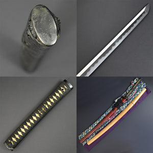 Authentic NIHONTO JAPANESE SAMURAI LONG SWORD KATANA HIROTAKA 汎隆 signed w/NBTHK TOKUBETSU HOZON PAPER w/KOSHIRAE and SHIRASAYA ANTIQUE