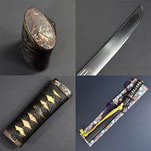 Load image into Gallery viewer, Authentic JAPANESE SAMURAI KATANA SWORD TANTO HIROMITSU 弘光 signed w/NBTHK HOZON PAPER ANTIQUE