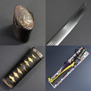 Authentic JAPANESE SAMURAI KATANA SWORD TANTO HIROMITSU 弘光 signed w/NBTHK HOZON PAPER ANTIQUE