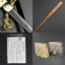 Load image into Gallery viewer, Authentic JAPANESE SAMURAI KATANA SWORD TANTO KATSUICHI 克一 w/NBTHK HOZON PAPER ANTIQUE